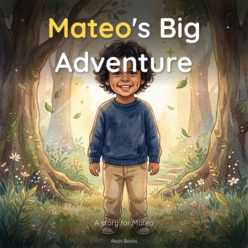 Hispanic child as a storybook hero