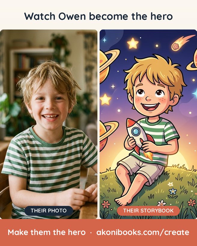 Before / after photo-to-hero reveal