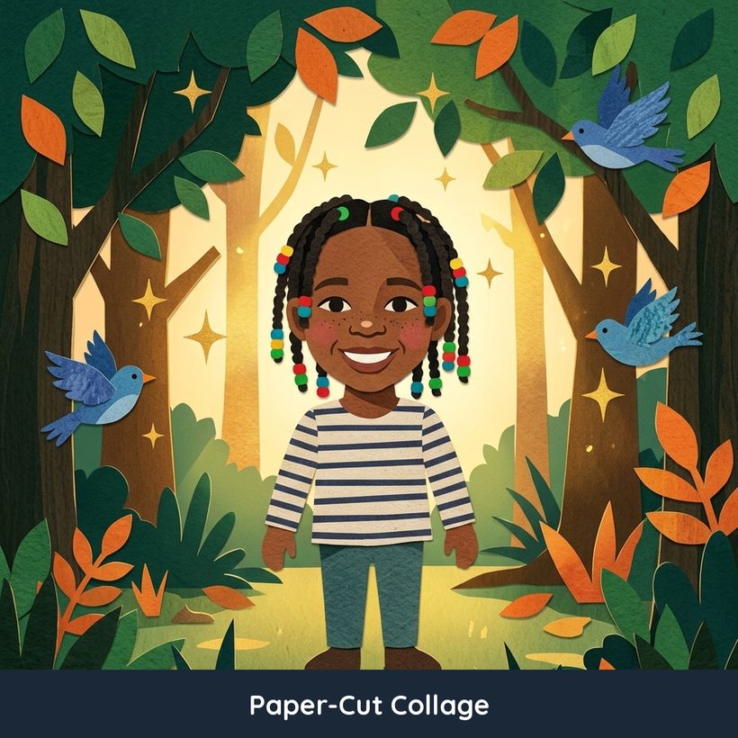 Paper-Cut Collage style